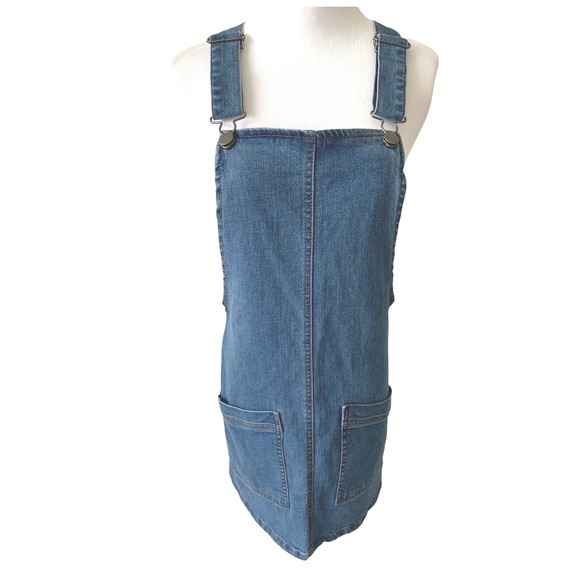 No Boundaries Denim - No Boundaries Girls Denim Pinafore Dress Bib Overalls Blue Size S 3-5